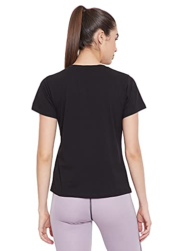 Image of Clovia Women's Cotton Comfort Fit Active T-Shirt