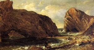 GFM PaintingHandmade Oil Painting Reproductions of By the Sea Lulworth 1857,Oil Painting by Jasper Francis Cropsey - 30 By 40 inches