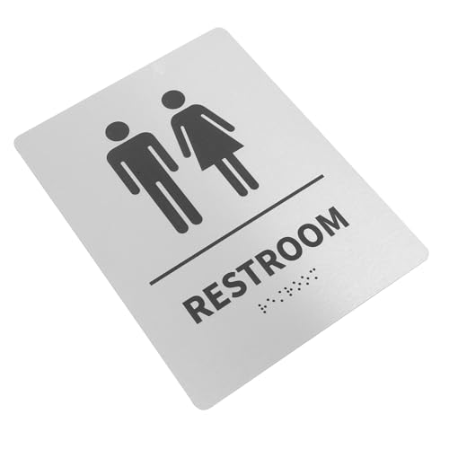 Cabilock Letrero De Identificación De Inodoro Placa De Señalización Para Oficina Hogar o Baño Incluye Adhesivo Fuerte ⭐