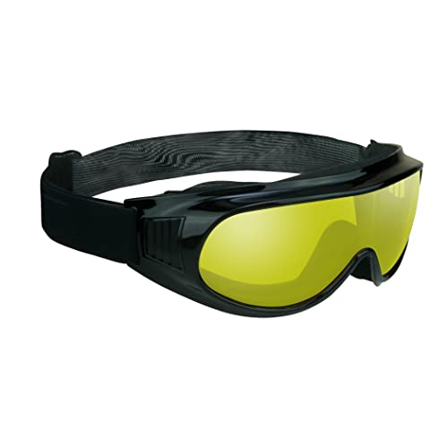 Bikershades Motorcycle Goggles Adjustable Cover Fit Over Replacement Lens Only Yellow Outdoor Sports Unisex