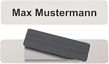 Aluminium Namensschild 87x20mm mit individuellem Wunschtext (Magnet)