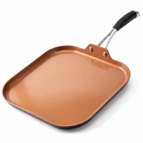 NutriChef Copper Griddle Pan
