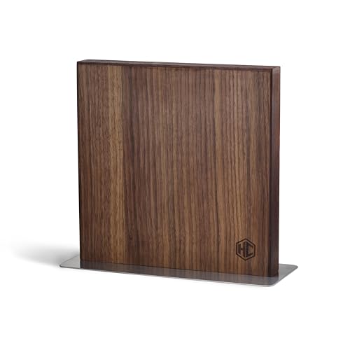HexClad 13 Inch Walnut Magnetic Knife Block