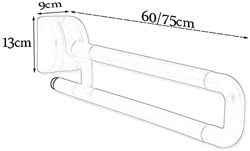 Rail de support mural pour handicapés pour toilettes et douche - 3