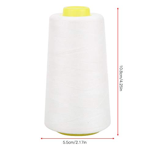 Hilo de Costura de Poliéster Leftwei 4PCS, 3000 Yardas, Blanco, Fuerte y Duradero, Multifuncional para Tela miniatura 2