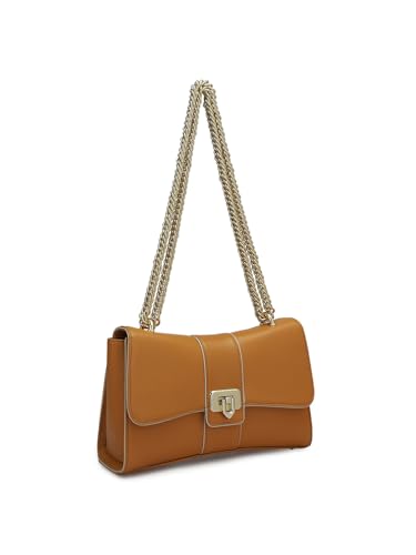 Image of Da Milano Women's Leather Shoulder Bag - Orange