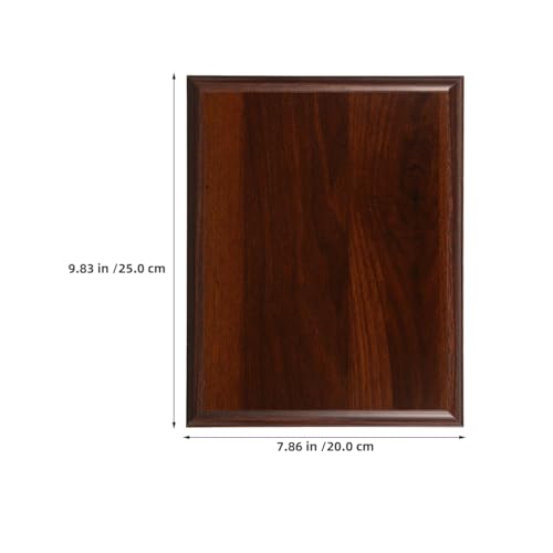 Ciieeo 2pcs Blank Award Plaque - 9.8" x 7.9" Unfinished Wooden Board for DIY Crafts - Engravable Trophy Base & Recognition Shield for School, Office & Sports Achievements (Coffee) by Ciieeo - Image 4