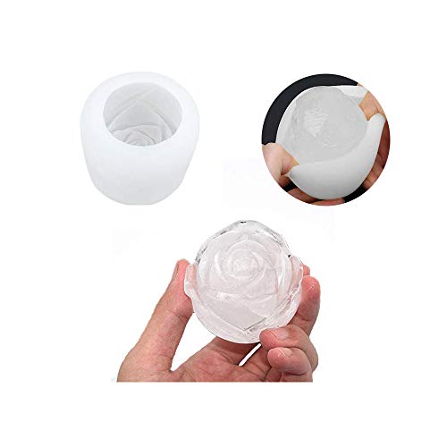 Molde para cubos de hielo en forma de rosa 2 piezas miniatura 2