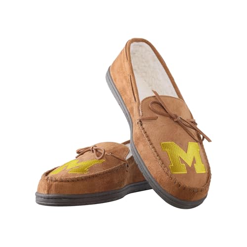 Image of FOCO NCAA Mens NCAA College Team Logo Moccasin Slippers