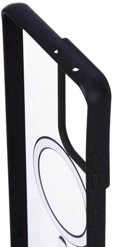 Image of JGD PRODUCTS for Samsung Galaxy S21 Ultra 5G Case: Clear Magnetic Slim Fit Case Compatible with Magsafe Rugged Protective Transparent Cover (Black Magnetic)