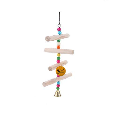 Sage Square Natural Wood Hanging Toy for Small & Medium Bird (B07VDCDD1Y) Amazon Price History, Amazon Price Tracker