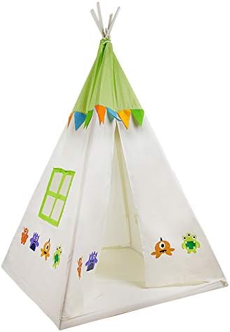 Teepee Tent for Kids Children Play Tent Foldable Portable Indoor Outdoor Princess Tent with Carrying Case Perfect Christmas Halloween Birthday Gifts Idea for Boys & Girls
