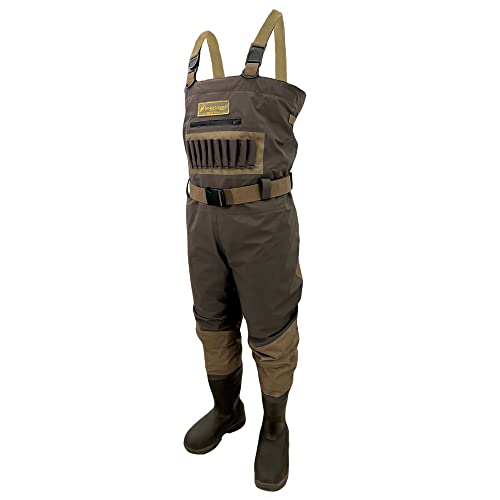 FROGG TOGGS Men's Grand Refuge 3.0 Waterproof Bootfoot Wader for Hunting with Removable Insulation Liner, Brown, 10