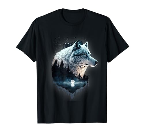 Vintage Wolf Herren Shirt Wolf Frauen Liebhaber für Jungen und Mädchen T-Shirt