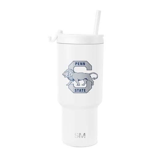 Simple Modern Officially Licensed Collegiate Penn State Nittany Lions 30 oz Tumbler with Flip Lid and Straw | Insulated Cup Stainless Steel | Gifts for Men Women | Retro Vault Collection