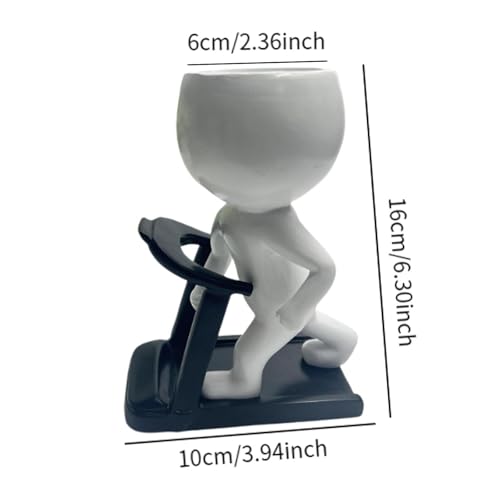 Pot de fleurs créatif figurine décorative pour tapis roulant - 3