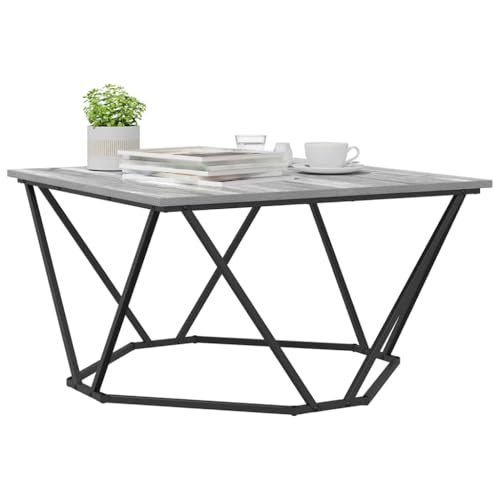 Image of vidaXL Coffee Table Grey Sonoma 80 x 80 x 45 cm