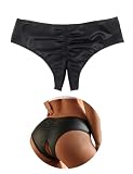 ohyeahlady PU-Leder String Tanga Ouvert für Frauen Slip Übergroße Höschen