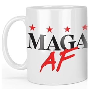 MAGA AF President Trump Coffee Mug – Trump Vance 2024-11 Ounce Coffee Cup Gift – Dishwasher Safe – Trump Merch MAGA Movement