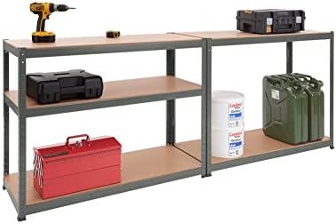 Storage Affairs Shelving Unit | 5 Levels, 180H x 120W x 40D (cm) 175kg Per Shelf | Garage Storage Shelves, Metal Rack | Boltless Assembly