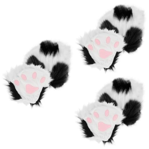 Guantes de garra de gato mitones de cosplay de pata flexibles para mujer GALPADA