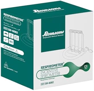 Romsons Respirometer Spirometer Deep Breathing and Lung Exerciser
