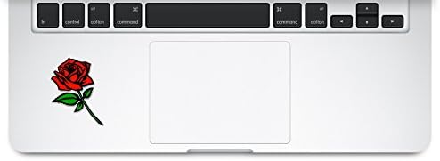 Red Rose Trackpad,Compatible with MacBook Retina, MacBook Air, MacBook Pro Wicked Decals® Laptop Decal Sticker - RR-006