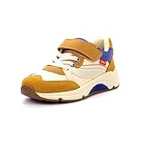  Runrun, Sneakers Basses Garçon, Camel Bleu, 34