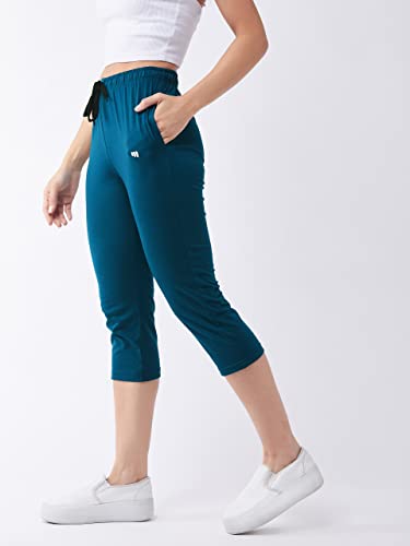 Image of Modeve Women Solid Cotton Blend Capri for summer|| Summer Wear