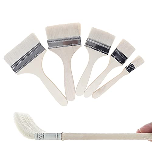 多用途刷毛ペイントブラシ選択可能な 6サイズセット ホワイトナイロンブラシ 木製家具の塗装 掃除 油
