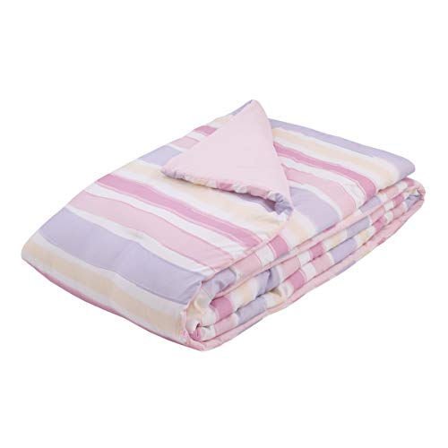 Everything Kids Watercolor Rainbow Pink & Lavender 2Piece Twin Bedding Set - 1 Twin Comforter, 1 Pillow Sham, Pink, Lavender, Orange, 5731850 #TOP1