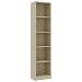 Produktbild vidaXL Bücherregal 5 Fächer Standregal Aktenregal Wandregal Raumteiler Regal Raumtrenner Büroregal Mehrzweckregal Sonoma-Eiche 40x24x175cm Holzwerkstoff