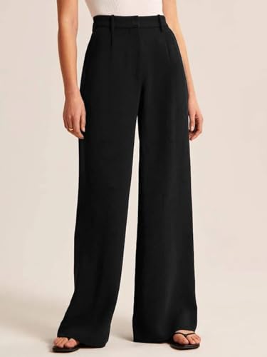 Image of KERI PERRY Trousers for Woman Pants Women's Formal Office Korean | Beige Track Pant | Straight | Cotton Spandex Stretchable Trouser | High-Waisted Bottom Wear