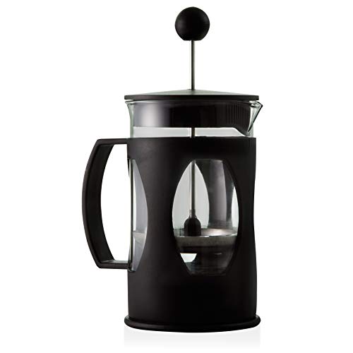 Mimo Style Cafeteira Prensa Francesa, Capacidade Para 350 ml, Com Haste e Alça, Resistente, Suporta Altas e Baixas Temperaturas (-20 °C a 180 °C), Excelente Sistema de Filtragem