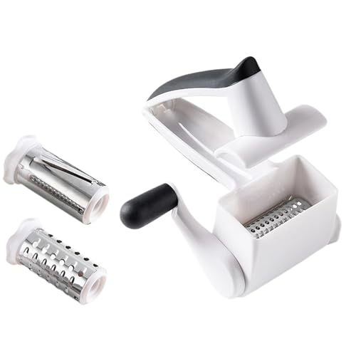 Rallador De Queso Giratorio - Trituradora De Queso Giratoria, Rallador De Queso Portátil Con Mango | Trituradora De Queso Con Manivela Para Queso Crema, Verduras, Rallador De Queso Giratorio Multifunc