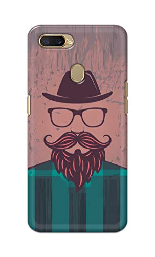 Image of PRINTFIDAA Man Icon with Beard Shirt Hipster Printed Designer Hard Case for Oppo A7 / Oppo A5s / Oppo A12 / Oppo A11k / Oppo A12s / CPH1909 Back Cover -(e) RPM1001