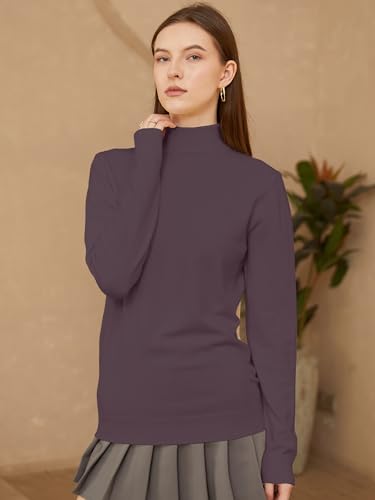Image of SANGTREE Women's Turtleneck Sweaters Long Sleeve Pullover Tops | Breathable and Lightweight Fall Winter Fashion Outfit.Perfect for Daily,Office,Vacations,Holiday,Family Gatherings Etc.