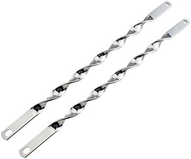 20" Flat Twisted Spring Fork Bars Chrome