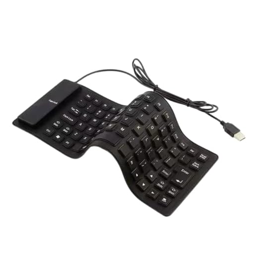 GMBYLBY Teclados de silicona USB de 85 teclas flexibles enrollables silenciosos para portátil y PC