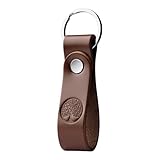 MAGOR Leather Keyring for Men & Women, Personalised Brown Keychain with Hot Embossed Design, Leather Key Ring Gift for Him Her Mum Dad, Premium Accessory for Car or Home Keys (Tree of Life)