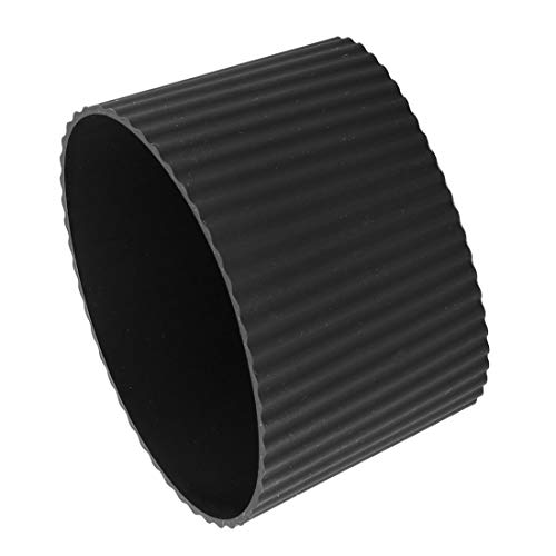 sourcing map Silikon Haushalt Hitzebeständig Anti Verbrennung Rutschfest Glasflasche Becher Schalen Hülsen Schutz Abdeckung Schwarz