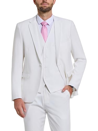 Hihawk Stylish Three-Piece Suit – White