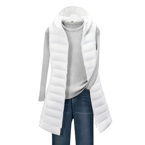 Chaleco acolchado de mujer para paseos invernales chaqueta sin mangas