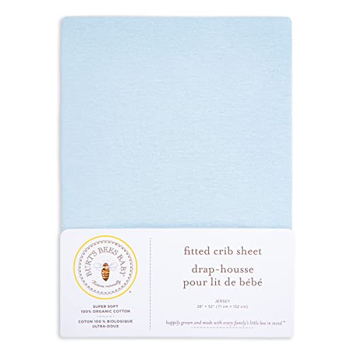 Image of Burt's Bees Baby - Fitted Crib Sheet, Girls Boys & Unisex 100% Organic Cotton Crib Sheet for Standard Crib & Toddler Mattresses