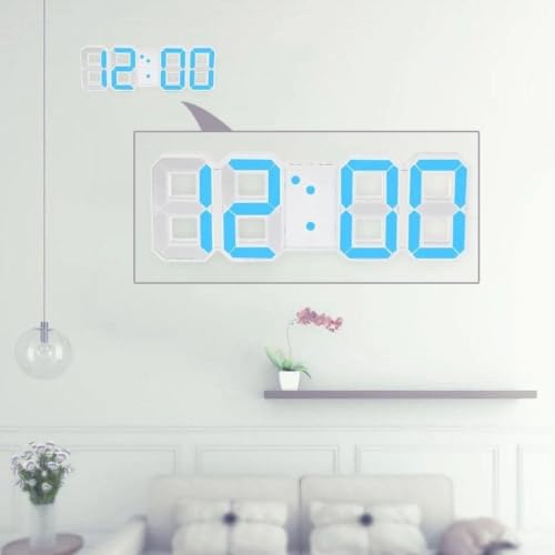 Image of 3D LED Digital Alarm Clock, Blue, Pack of 1