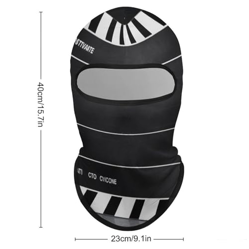 Balaclava para Hombres y Mujeres, Máscara de Esquí Clásica en Negro con Cinta de Película, Cubreboca Integral para Ciclismo, 1 Unidad, Estilo miniatura 2