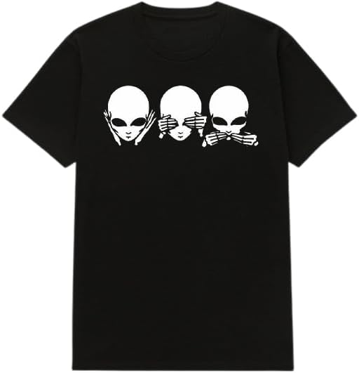 DigiProw Glow in Dark Black Tshirt with Three alein
