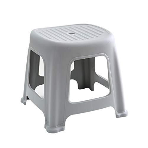 Ändern Sie die Schuhbank, robust leicht zu reinigen kleine Hocker Kunststoff Stapel Hocker Home Hocker Hotel Hocker Rezeption Hocker (Color : Gray) Cover