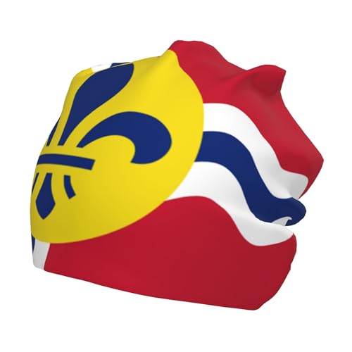 St. Louis City Flag Children Hip Hop Knitted Hat Kids Elastic Leisure Knit Cap Warm Sleep Beanies Black