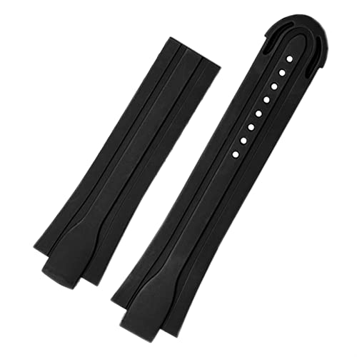Bracelet de montre en caoutchouc pour Oris 24 mm x 12 mm étanche avec fermoir pliable